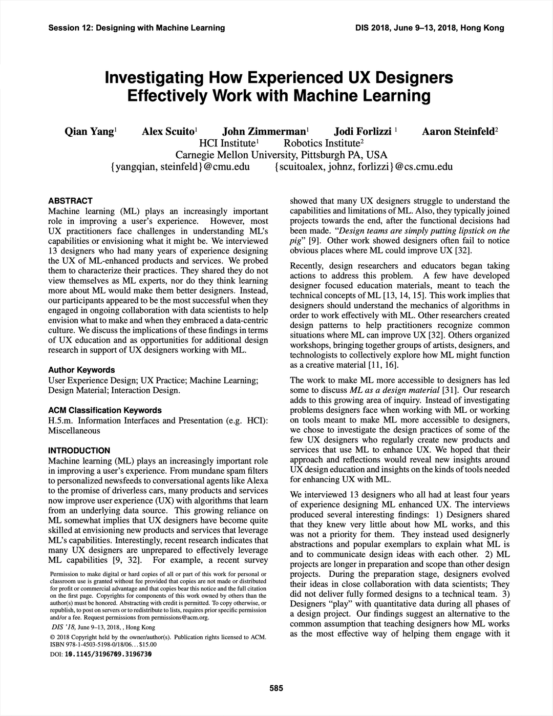 Investigating How Experienced UX Designers Effectively Work with Machine Learning